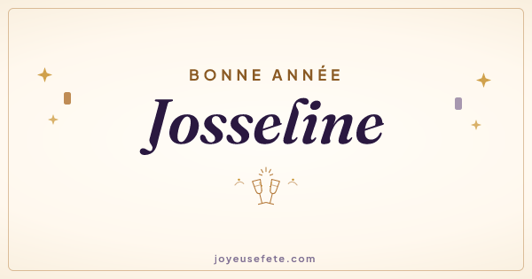 Image « Bonne année Josseline » au format large