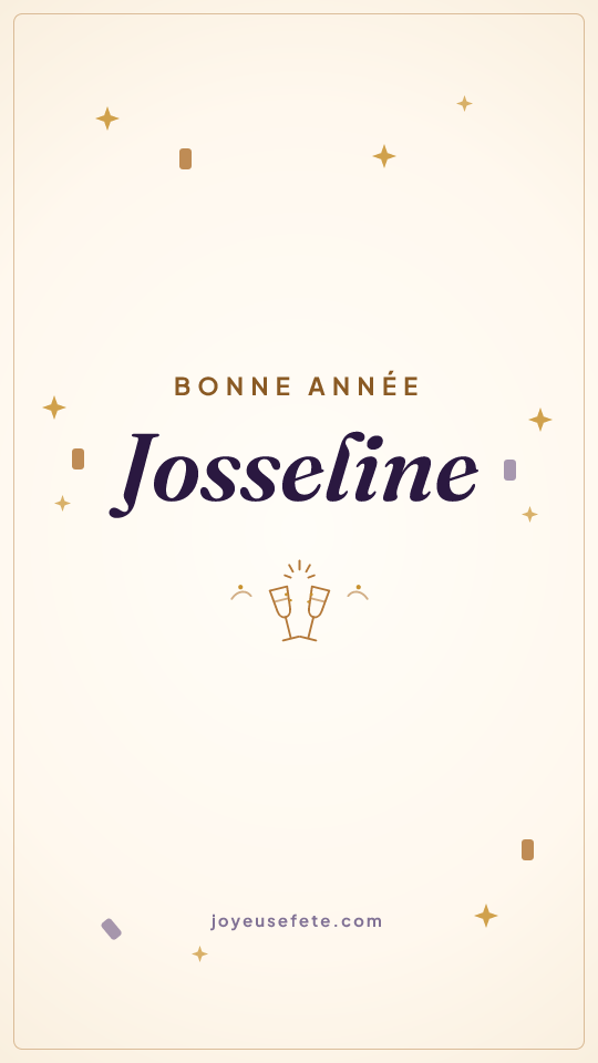 Image « Bonne année Josseline » au format story
