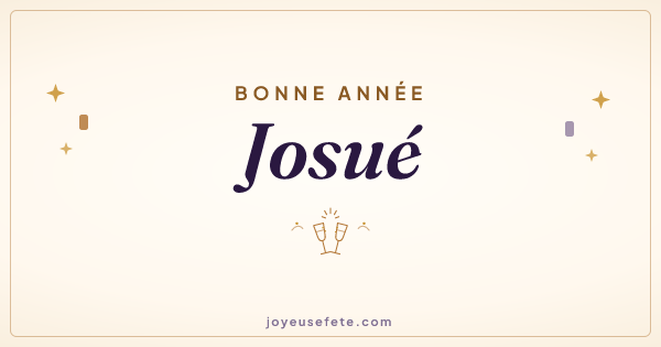 Image « Bonne année Josué » au format large