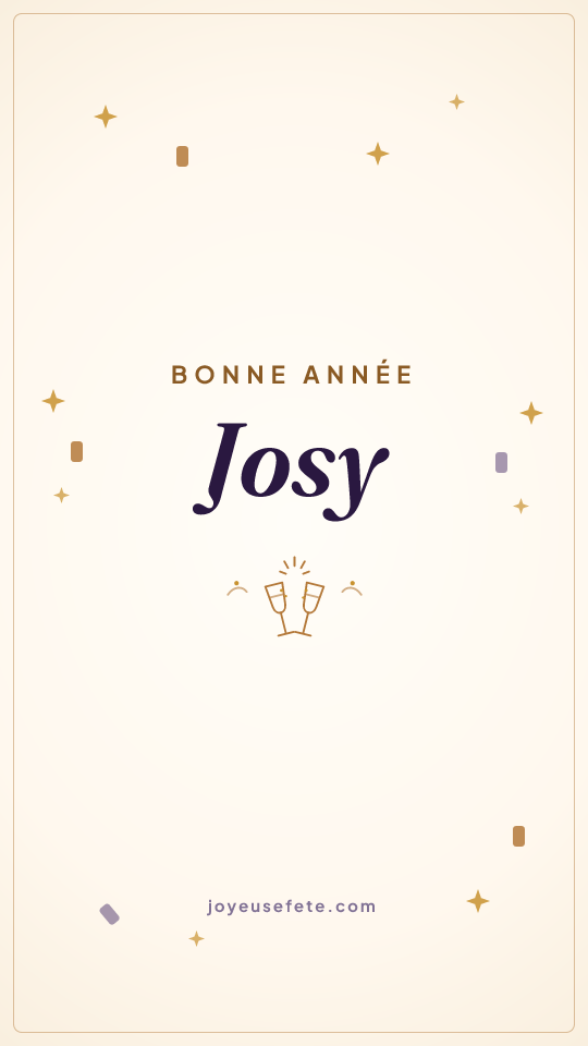 Image « Bonne année Josy » au format story