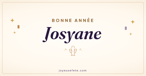 Image « Bonne année Josyane » au format large