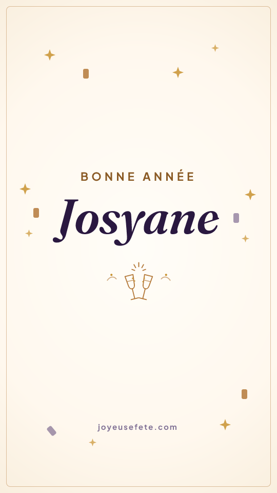 Image « Bonne année Josyane » au format story