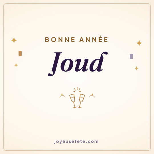 Image carrée « Bonne année Joud » pour WhatsApp