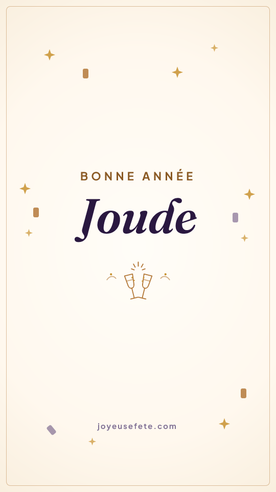 Image « Bonne année Joude » au format story