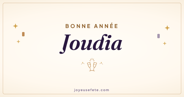 Image « Bonne année Joudia » au format large