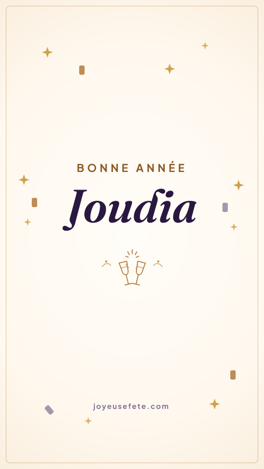 Image « Bonne année Joudia » au format story