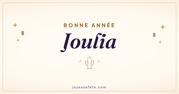 Image « Bonne année Joulia » au format large
