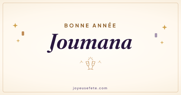 Image « Bonne année Joumana » au format large