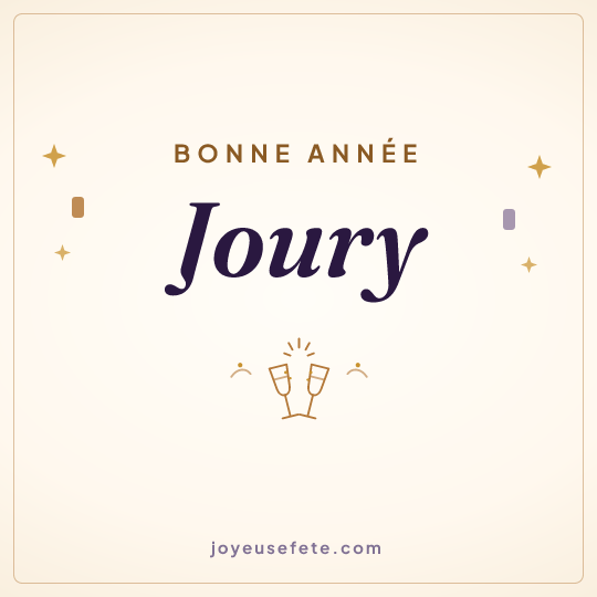 Image carrée « Bonne année Joury » pour WhatsApp