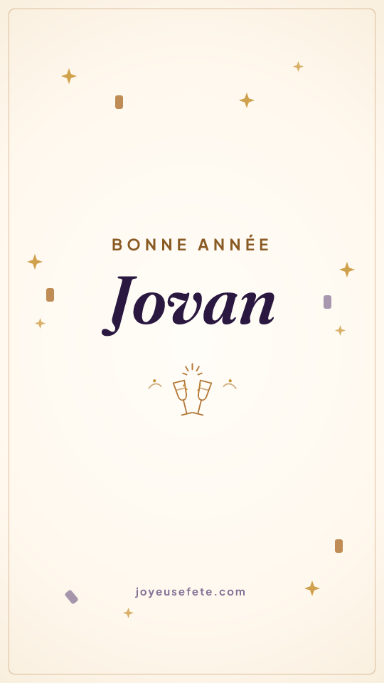 Image « Bonne année Jovan » au format story