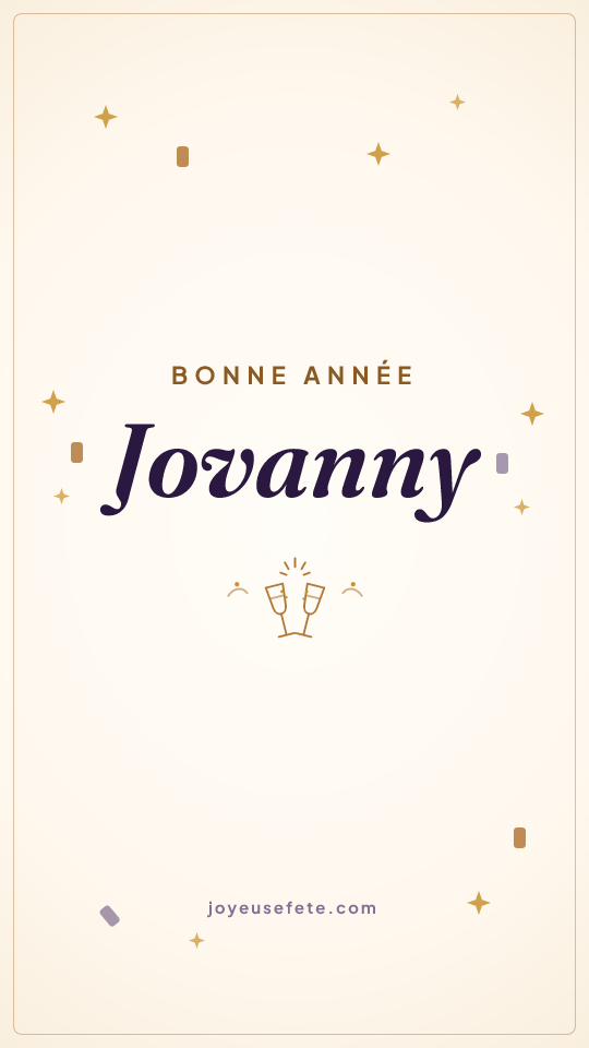 Image « Bonne année Jovanny » au format story