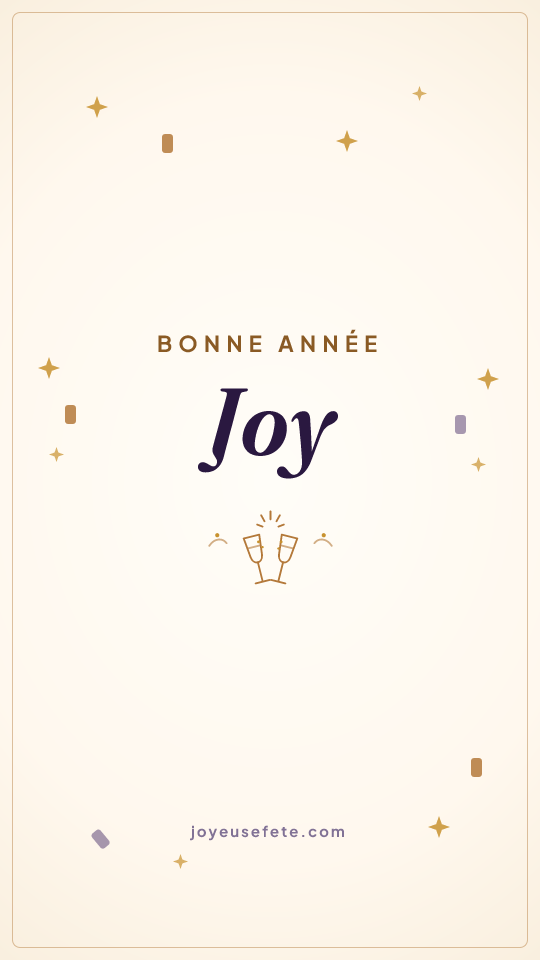 Image « Bonne année Joy » au format story