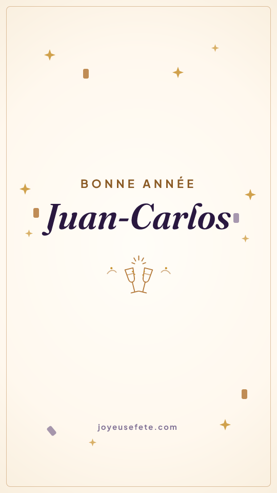 Image « Bonne année Juan-Carlos » au format story