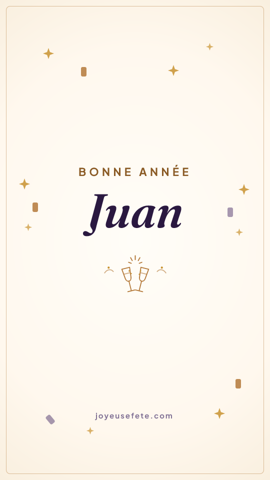 Image « Bonne année Juan » au format story