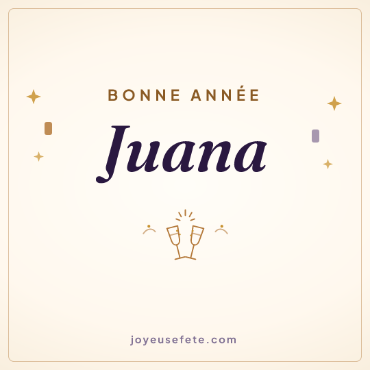 Image carrée « Bonne année Juana » pour WhatsApp