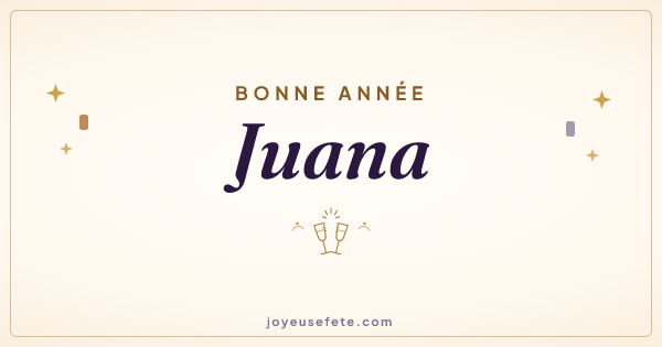 Image « Bonne année Juana » au format large