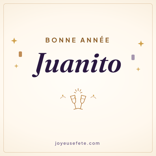 Image carrée « Bonne année Juanito » pour WhatsApp