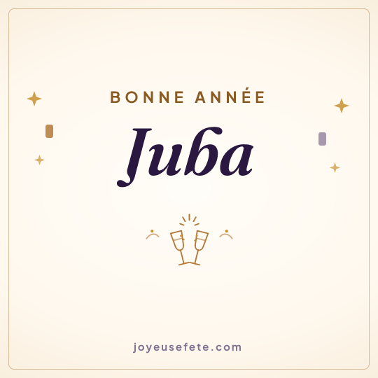 Image carrée « Bonne année Juba » pour WhatsApp