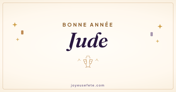 Image « Bonne année Jude » au format large