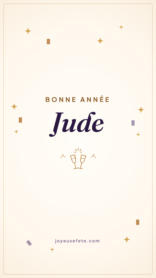 Image « Bonne année Jude » au format story