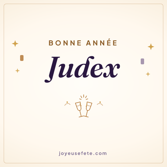 Image carrée « Bonne année Judex » pour WhatsApp