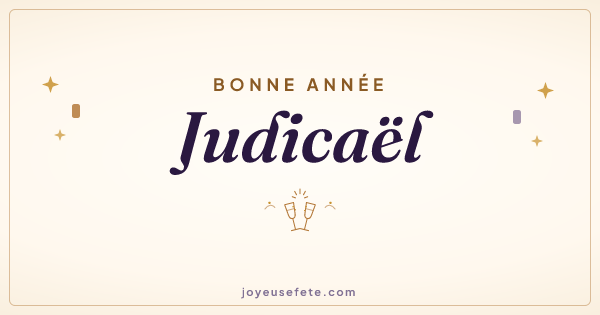 Image « Bonne année Judicaël » au format large