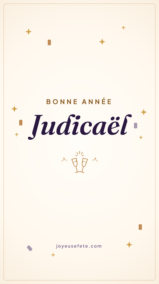 Image « Bonne année Judicaël » au format story