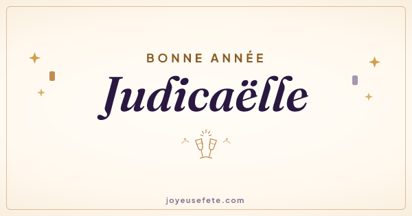 Image « Bonne année Judicaëlle » au format large