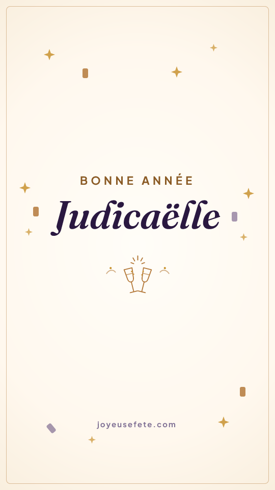 Image « Bonne année Judicaëlle » au format story