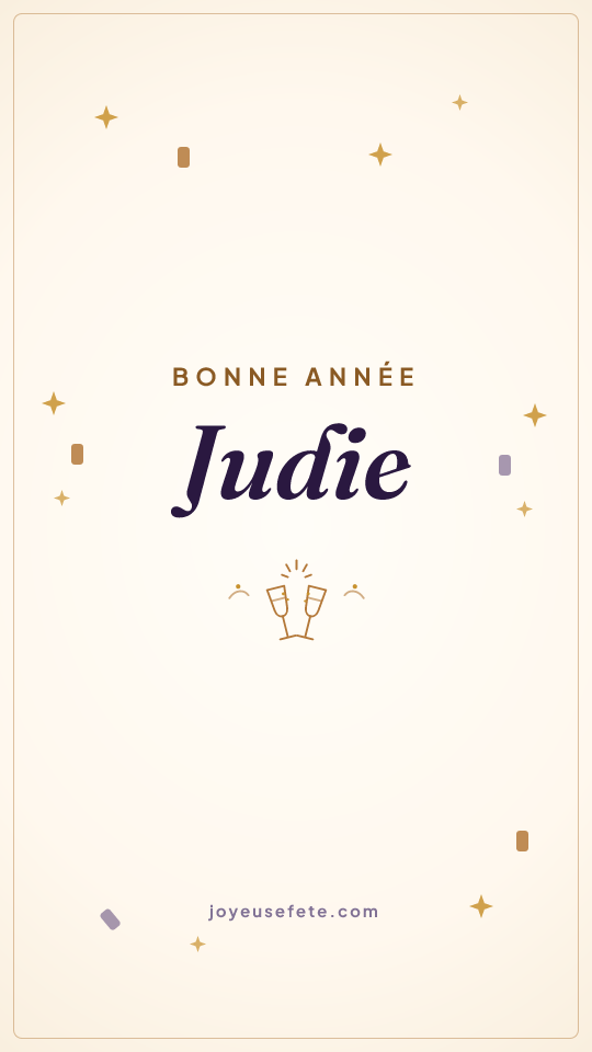 Image « Bonne année Judie » au format story