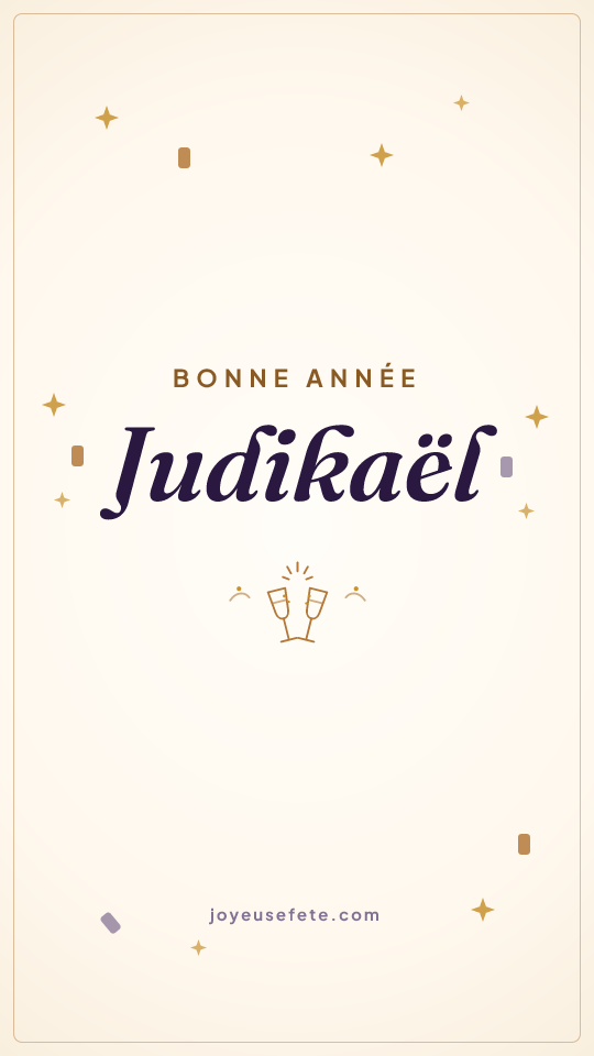 Image « Bonne année Judikaël » au format story