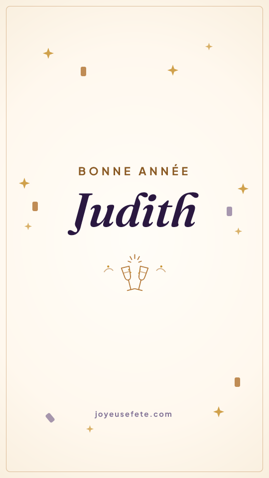 Image « Bonne année Judith » au format story