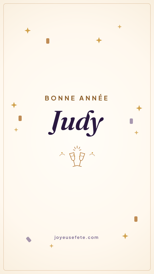 Image « Bonne année Judy » au format story