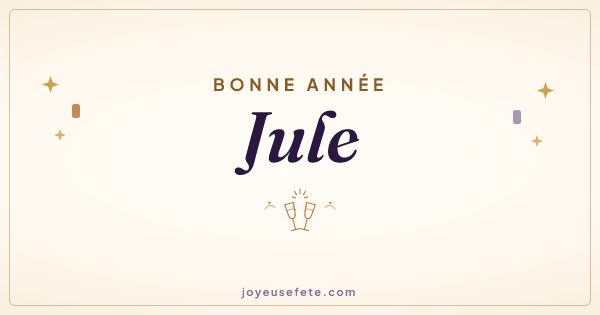 Image « Bonne année Jule » au format large