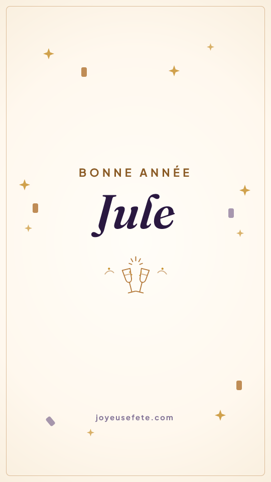 Image « Bonne année Jule » au format story