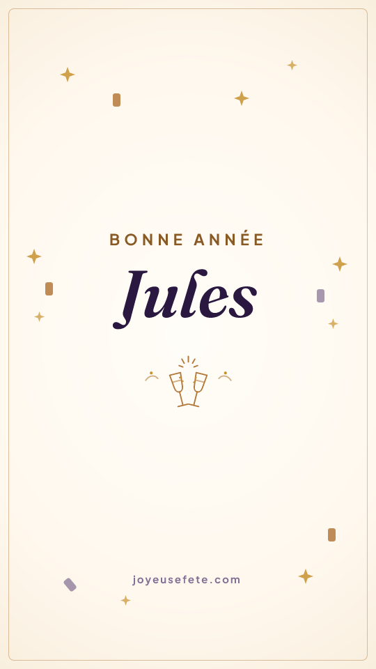 Image « Bonne année Jules » au format story
