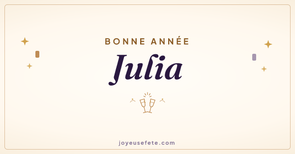 Image « Bonne année Julia » au format large