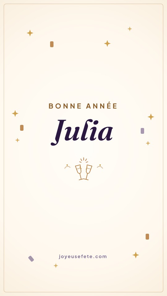 Image « Bonne année Julia » au format story