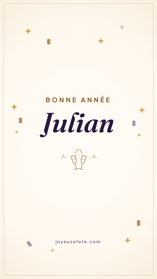 Image « Bonne année Julian » au format story