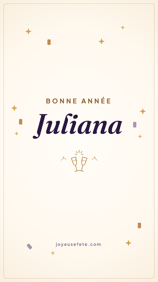 Image « Bonne année Juliana » au format story