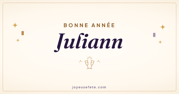 Image « Bonne année Juliann » au format large