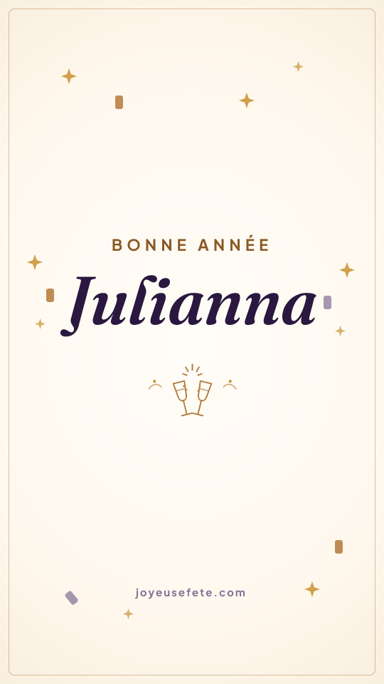 Image « Bonne année Julianna » au format story
