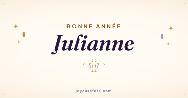 Image « Bonne année Julianne » au format large