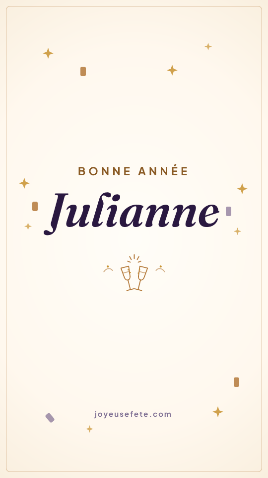 Image « Bonne année Julianne » au format story