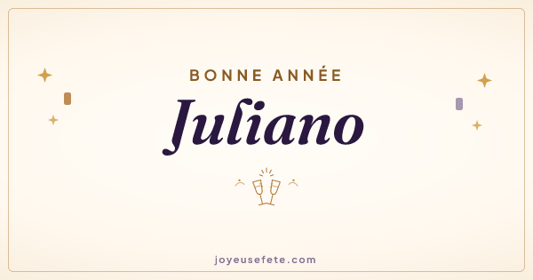 Image « Bonne année Juliano » au format large