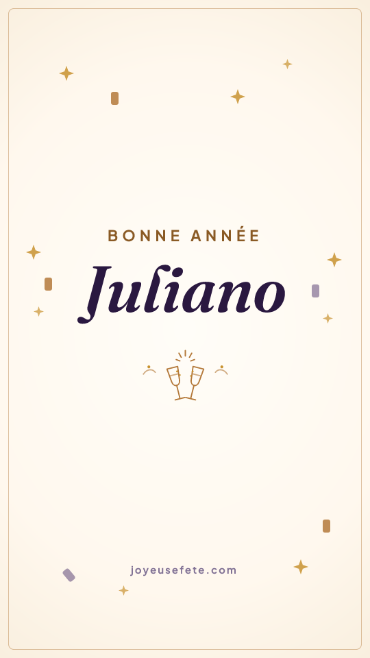 Image « Bonne année Juliano » au format story