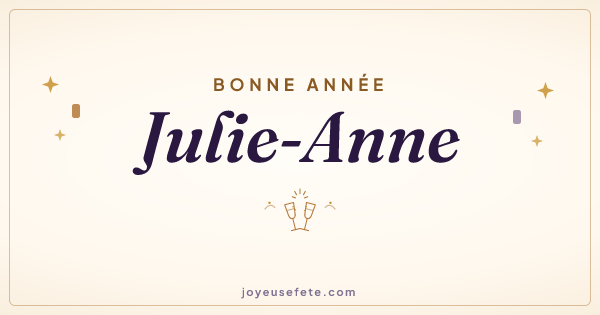 Image « Bonne année Julie-Anne » au format large