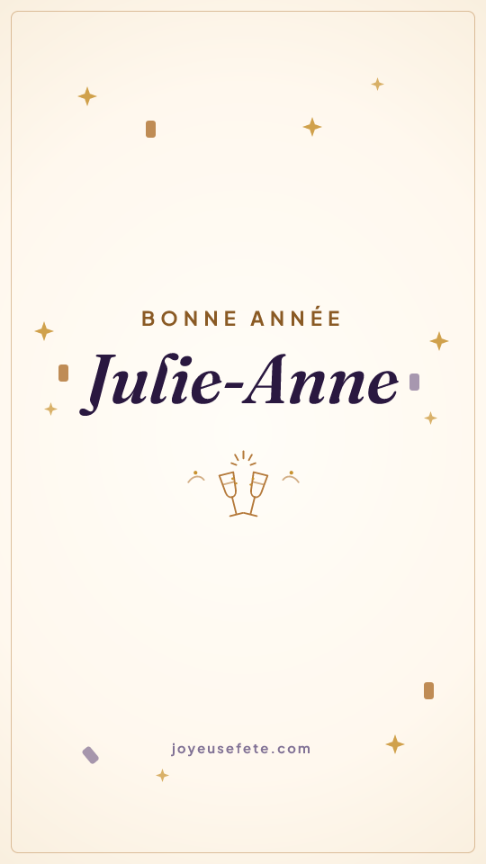 Image « Bonne année Julie-Anne » au format story