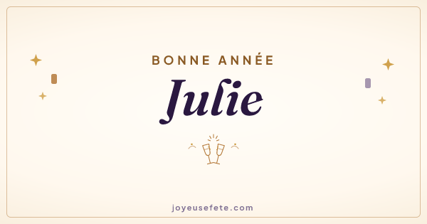 Image « Bonne année Julie » au format large