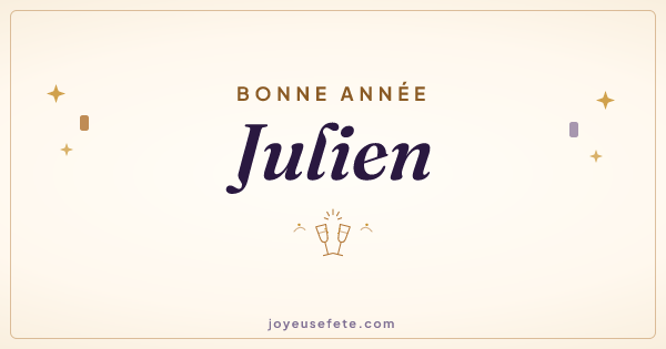 Image « Bonne année Julien » au format large